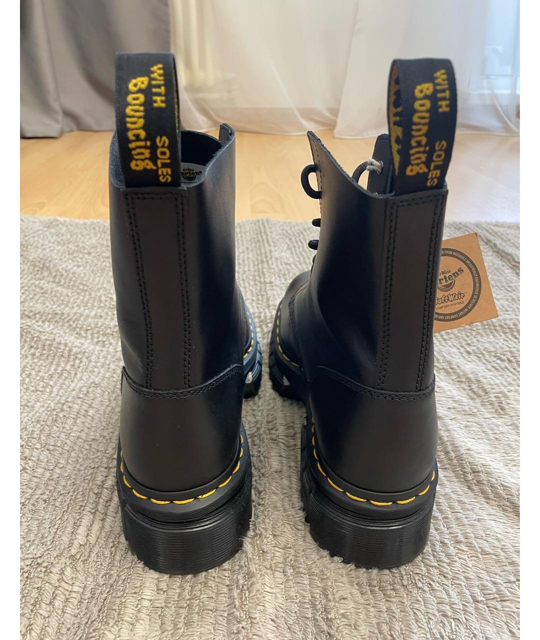 DR. MARTENS Черные кожаные ботинки, фото 4