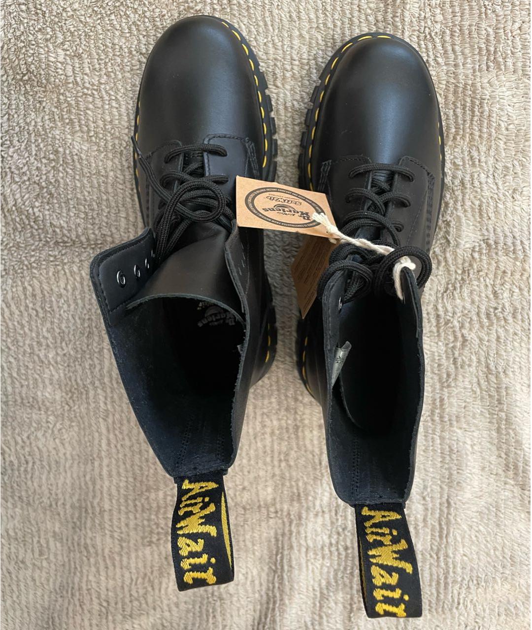 DR. MARTENS Черные кожаные ботинки, фото 3