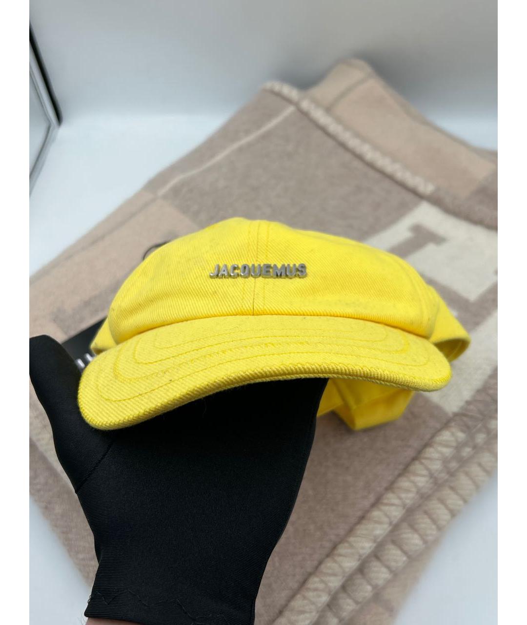 JACQUEMUS Желтая хлопковая кепка, фото 8