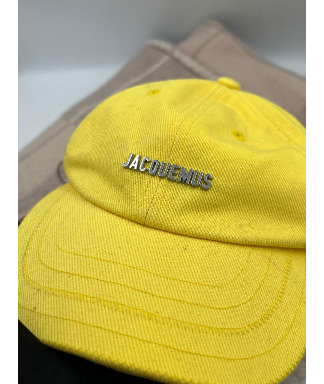 JACQUEMUS Желтая хлопковая кепка, фото 7