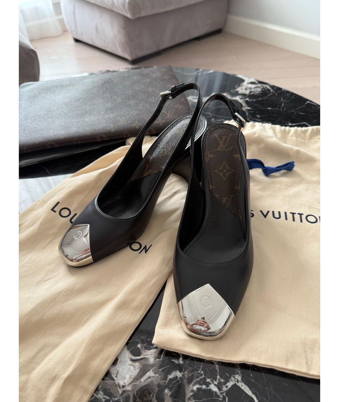 LOUIS VUITTON Черные кожаные туфли, фото 2