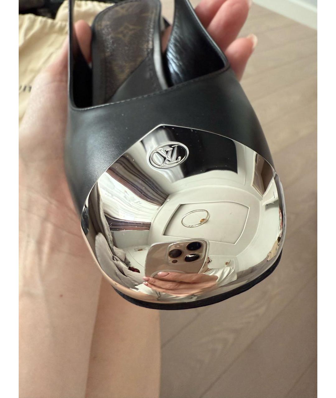 LOUIS VUITTON Черные кожаные туфли, фото 4