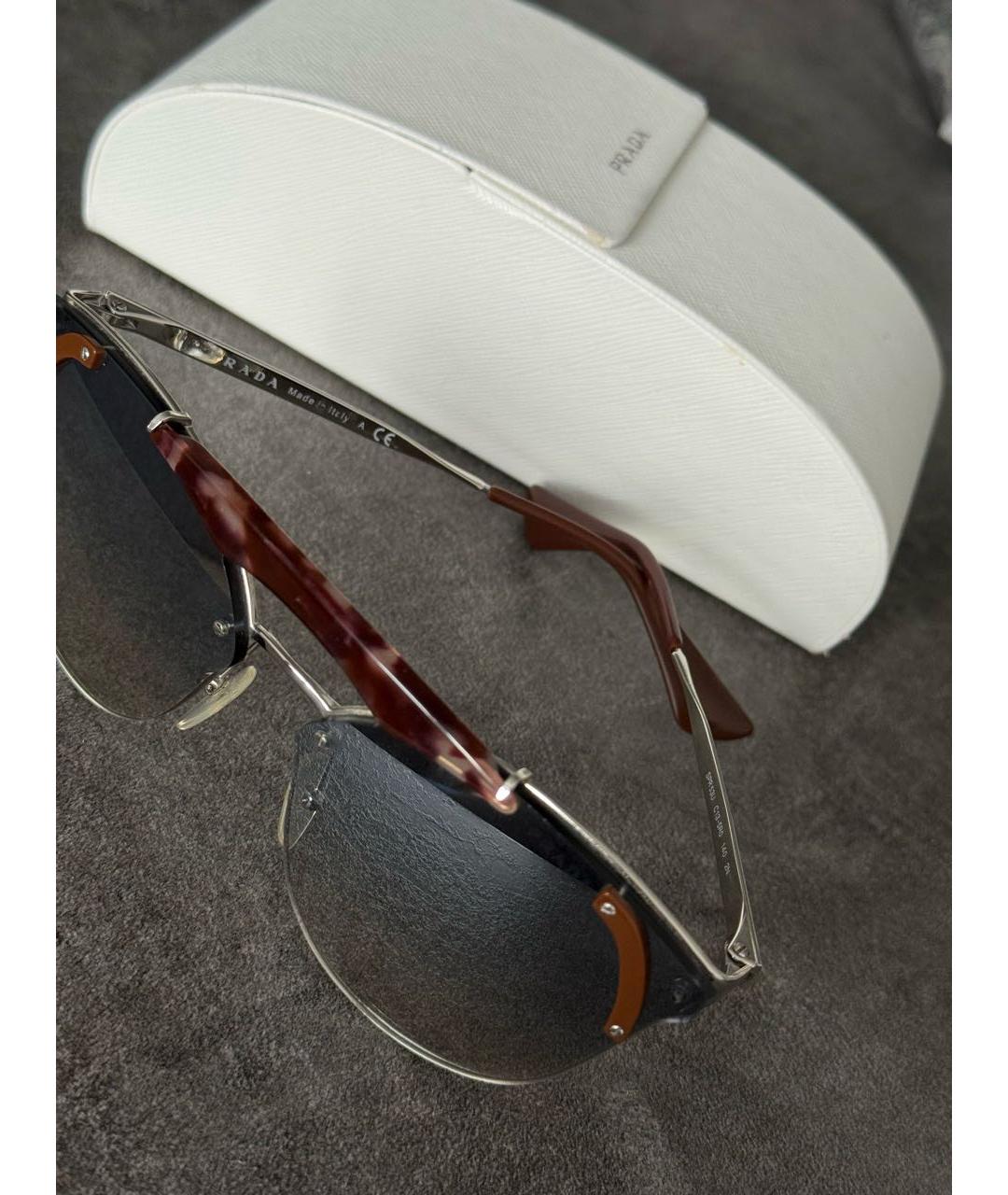 PRADA Металлические солнцезащитные очки, фото 2