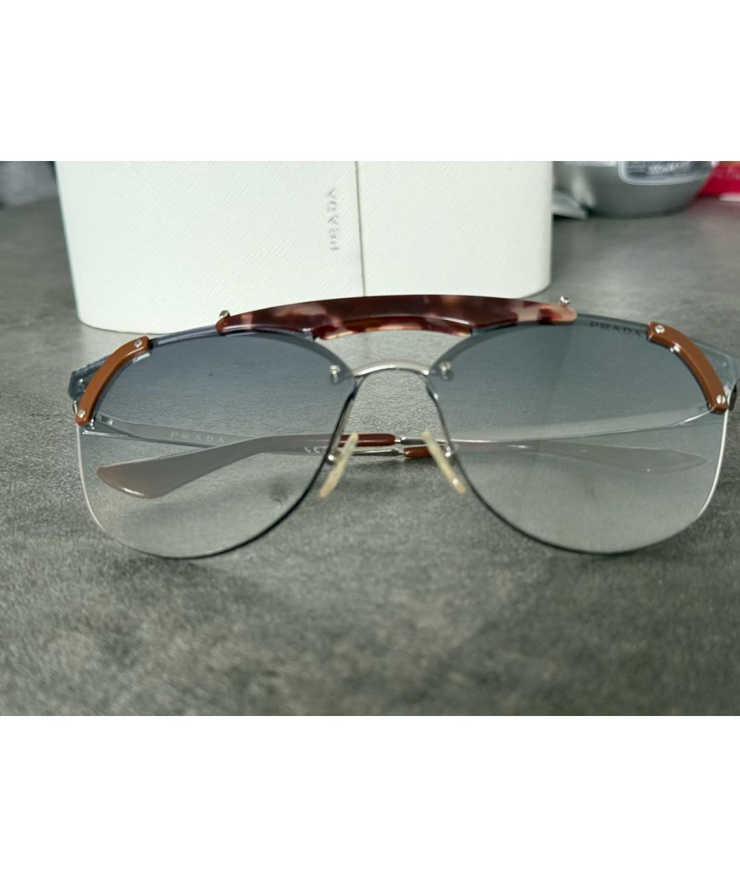 PRADA Металлические солнцезащитные очки, фото 4