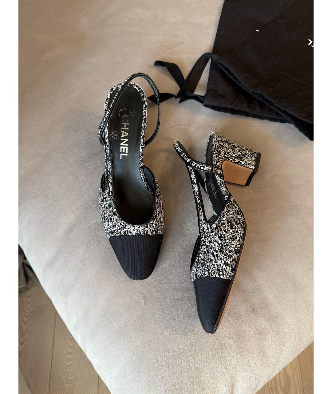 CHANEL Серые кожаные туфли, фото 3