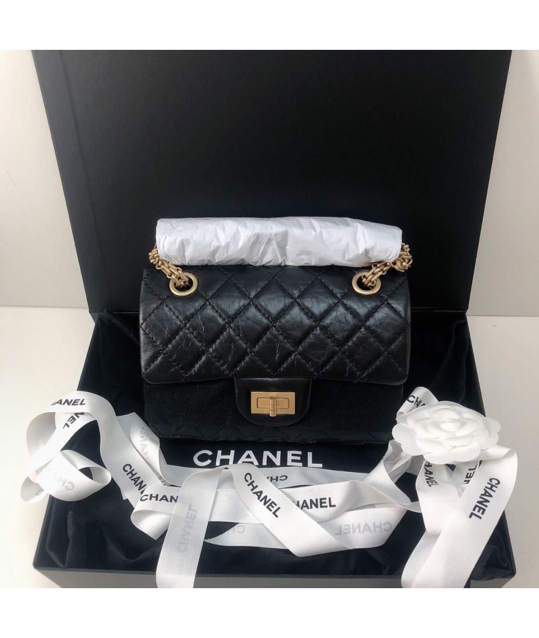 CHANEL Черная кожаная сумка через плечо, фото 5