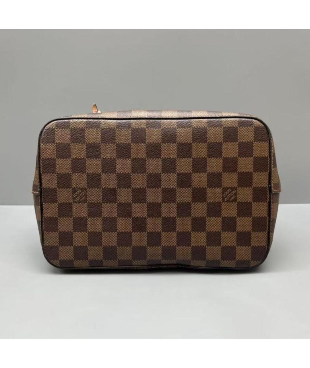 LOUIS VUITTON Коричневая кожаная сумка тоут, фото 3