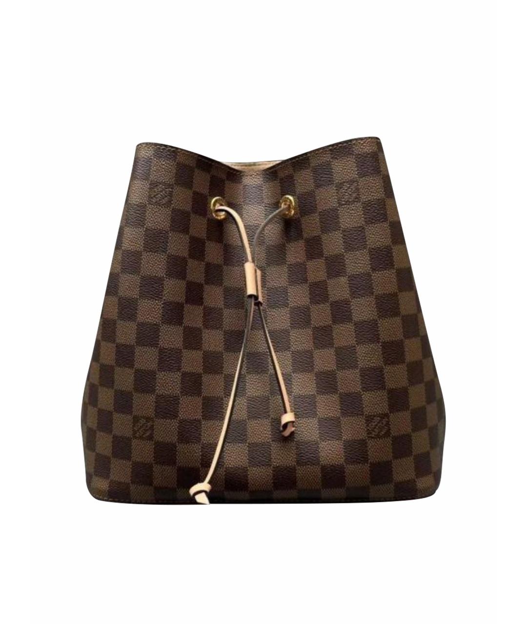 LOUIS VUITTON Коричневая кожаная сумка тоут, фото 1