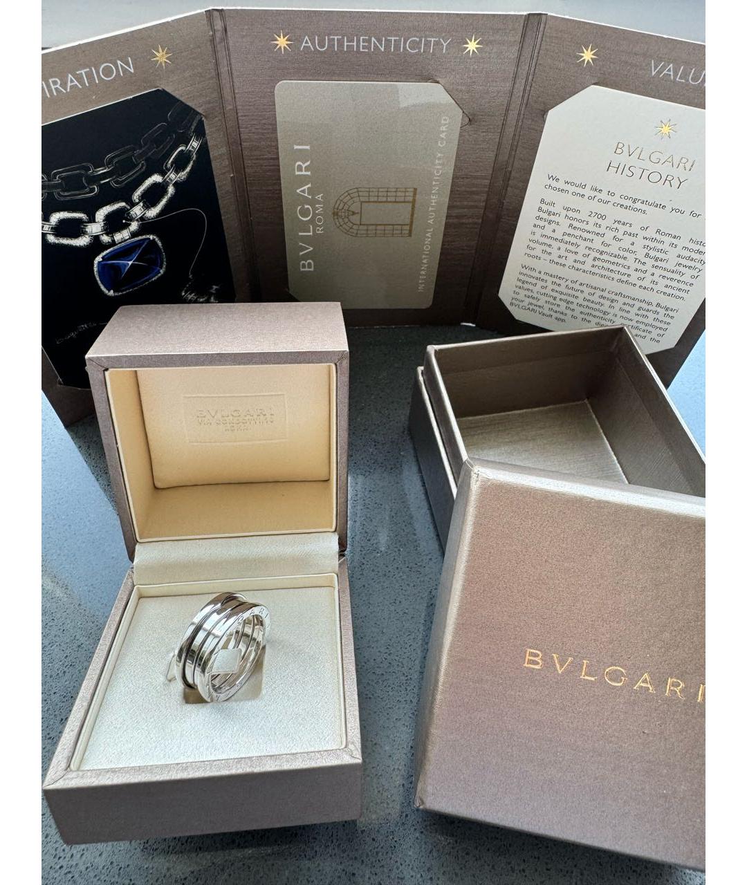 BVLGARI Кольцо из белого золота, фото 2