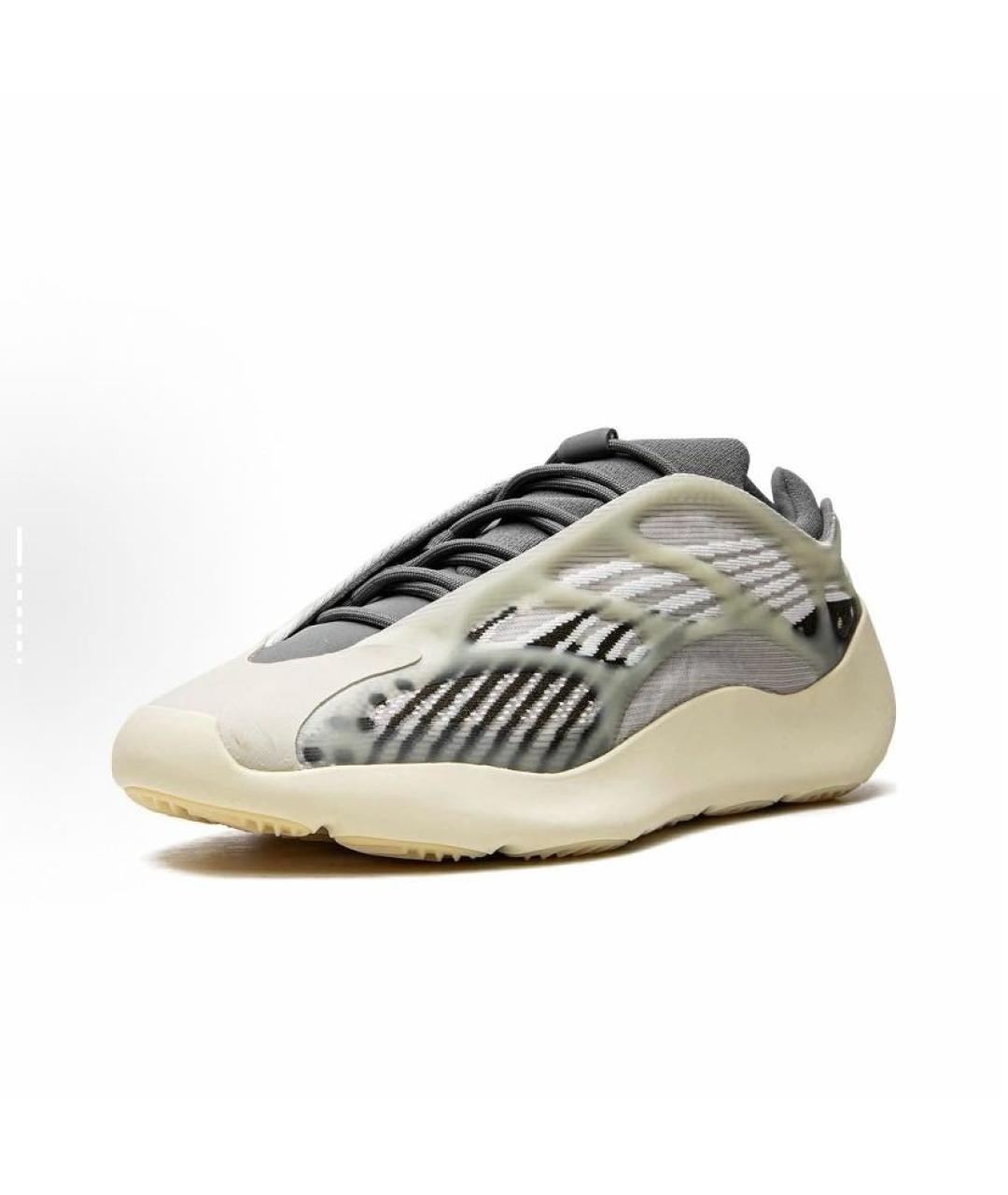 ADIDAS YEEZY Серые текстильные низкие кроссовки / кеды, фото 4