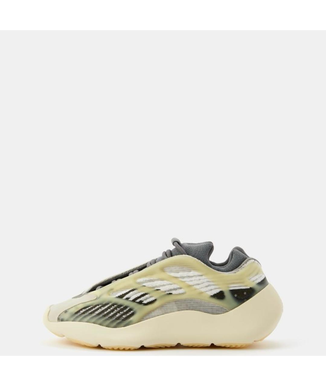 ADIDAS YEEZY Серые текстильные низкие кроссовки / кеды, фото 2