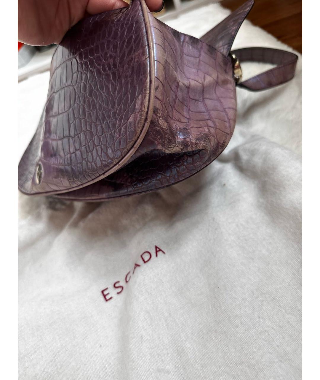 ESCADA Фиолетовая сумка тоут из экзотической кожи, фото 5