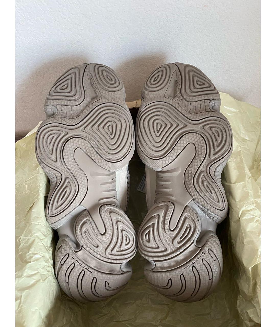 ADIDAS YEEZY Серые замшевые низкие кроссовки / кеды, фото 4