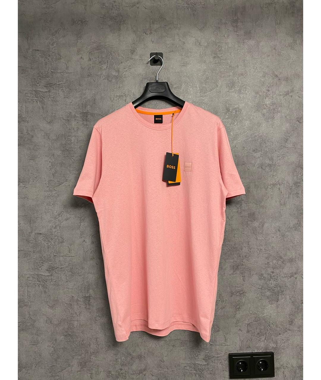 HUGO BOSS Коралловая хлопковая футболка, фото 9
