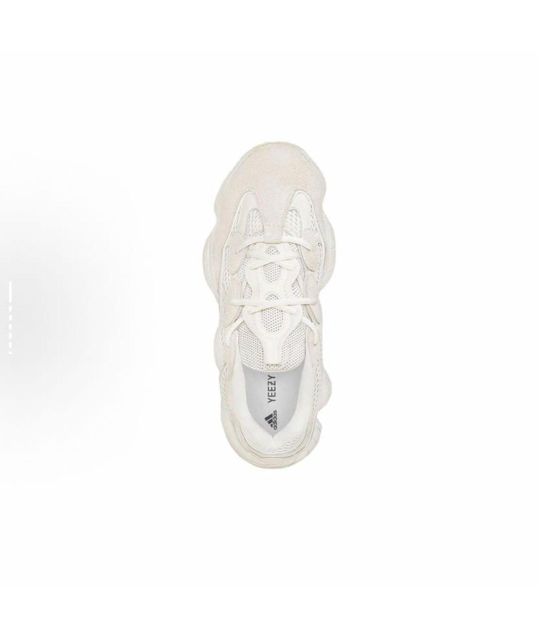 ADIDAS YEEZY Белые замшевые низкие кроссовки / кеды, фото 4