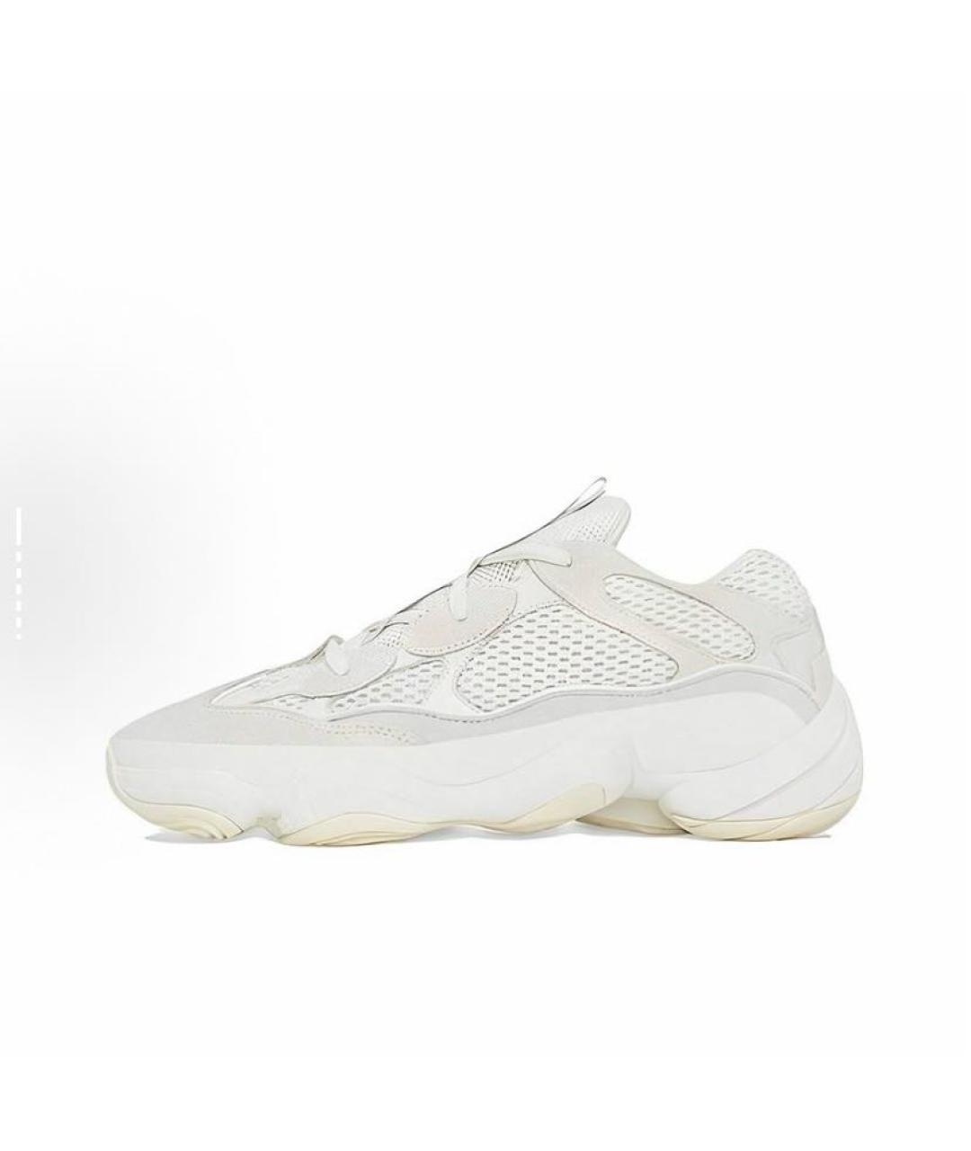 ADIDAS YEEZY Белые замшевые низкие кроссовки / кеды, фото 2
