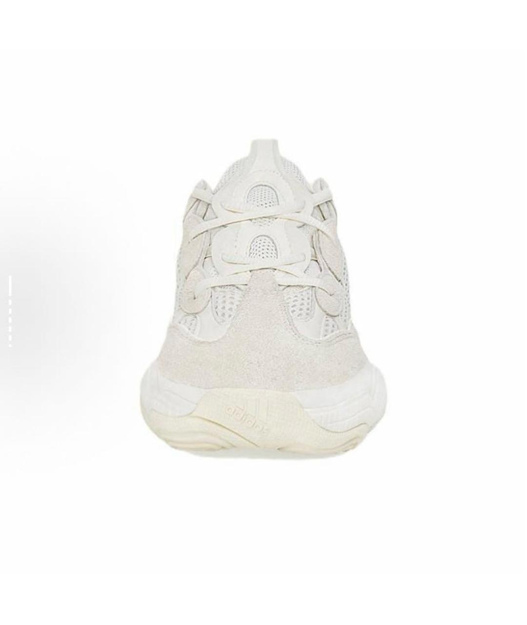 ADIDAS YEEZY Белые замшевые низкие кроссовки / кеды, фото 5