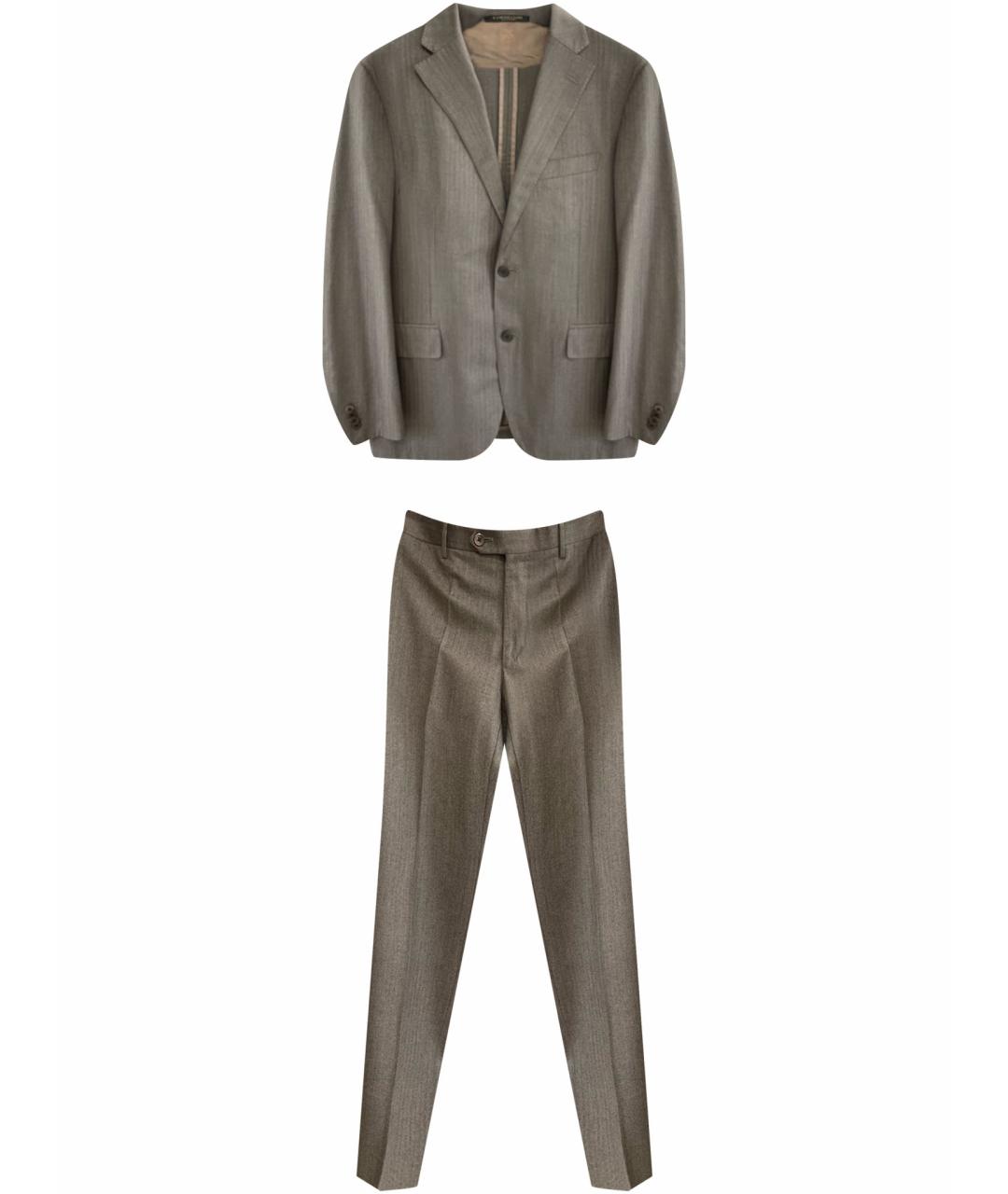 CORNELIANI Коричневый повседневный костюм, фото 1