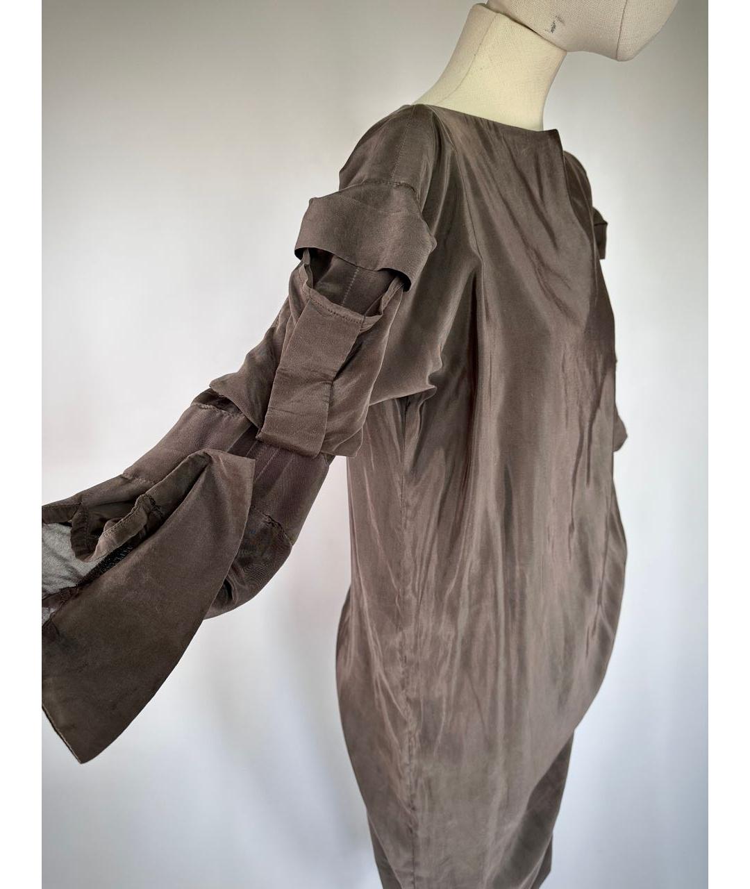 HAIDER ACKERMANN Серое полиэстеровое повседневное платье, фото 2