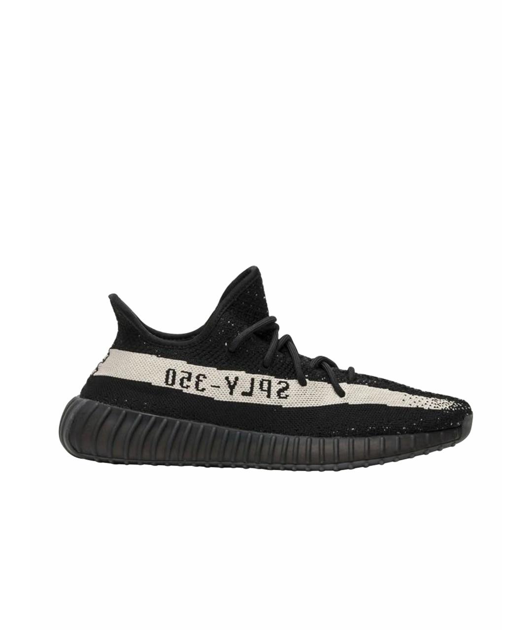 ADIDAS YEEZY Черные текстильные низкие кроссовки / кеды, фото 1