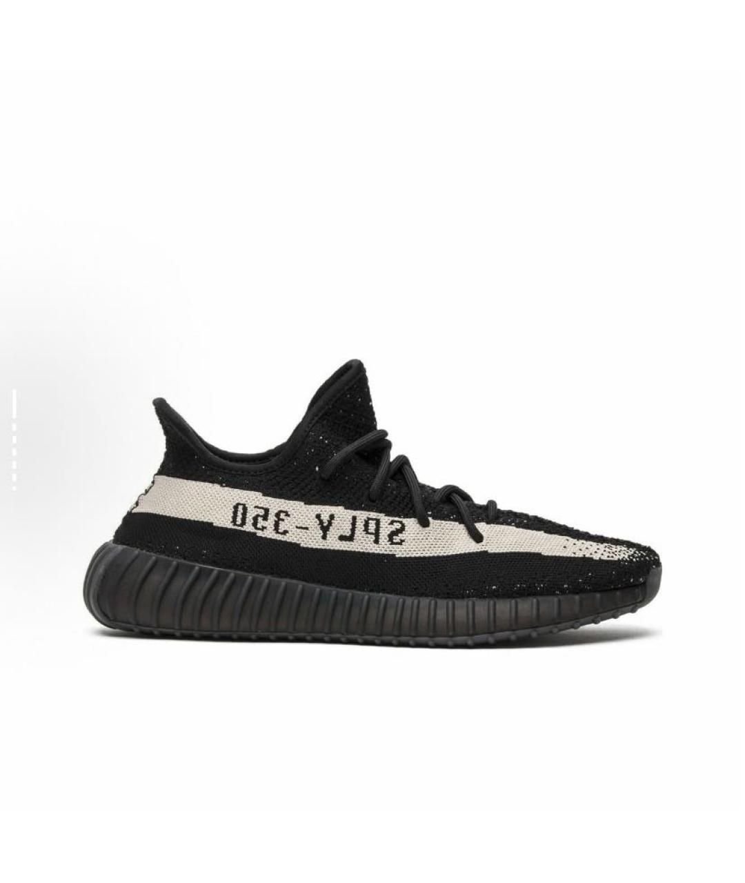 ADIDAS YEEZY Черные текстильные низкие кроссовки / кеды, фото 5