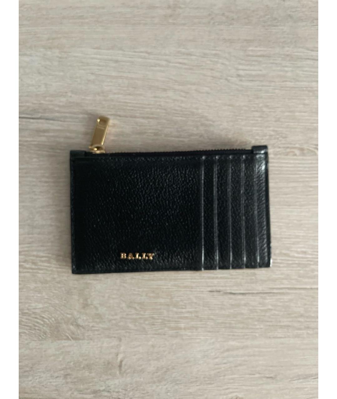 BALLY Черный кожаный кардхолдер, фото 3