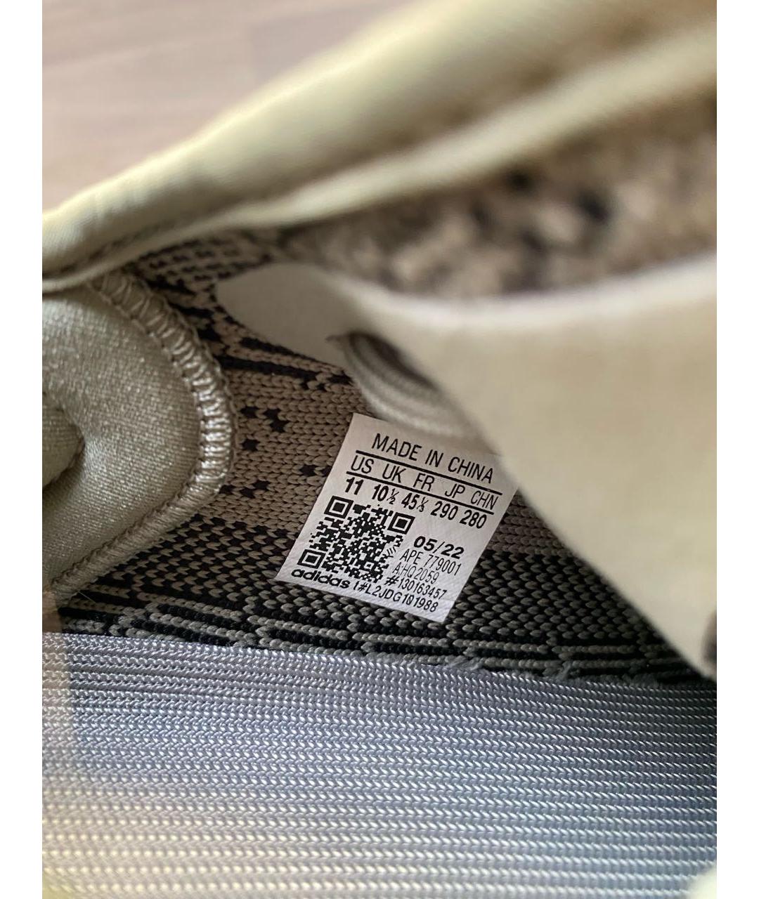 ADIDAS YEEZY Серые текстильные низкие кроссовки / кеды, фото 8