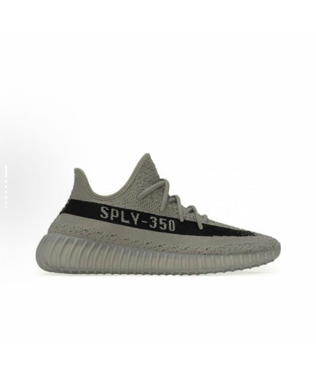 ADIDAS YEEZY Серые текстильные низкие кроссовки / кеды, фото 6