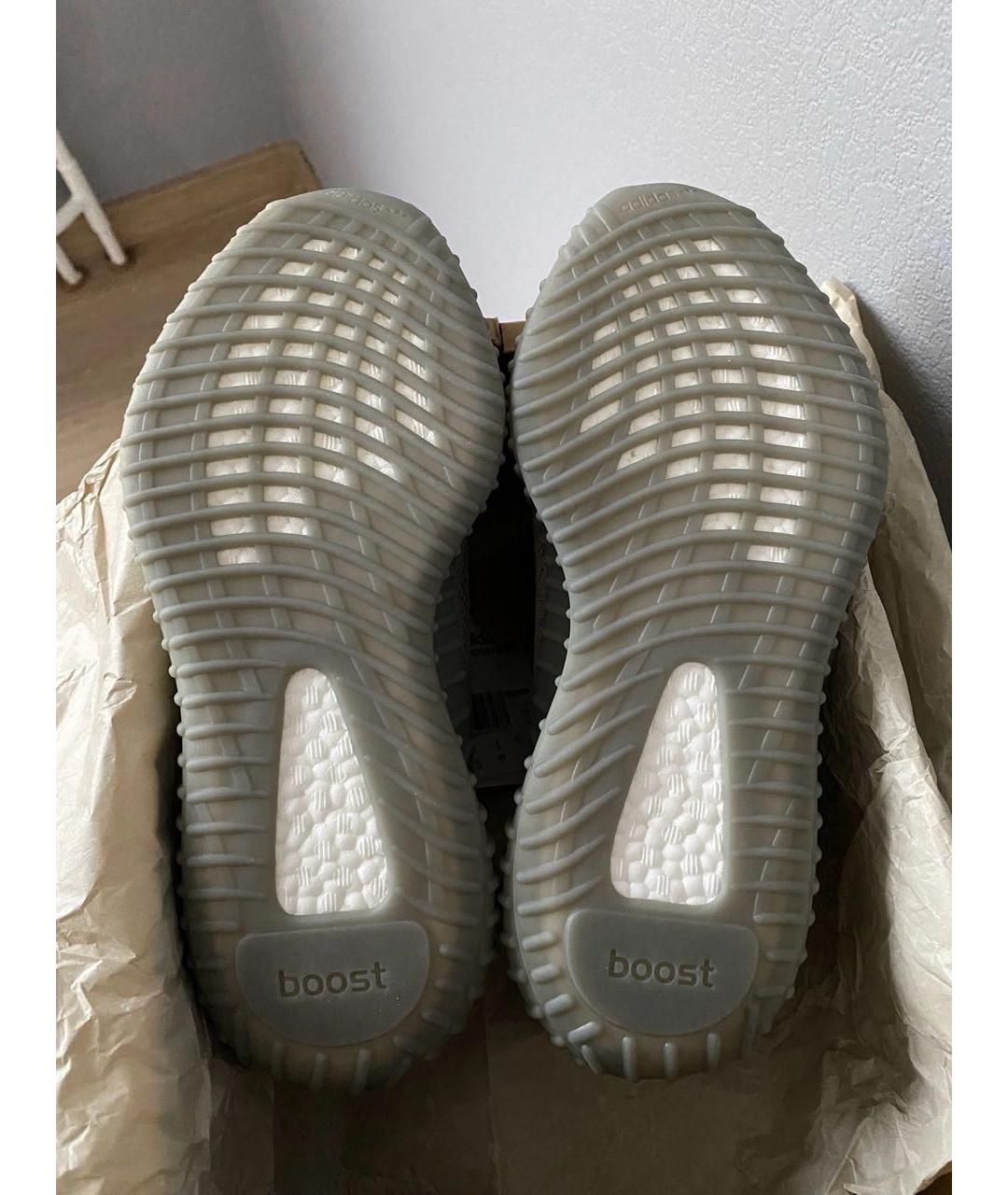 ADIDAS YEEZY Серые текстильные низкие кроссовки / кеды, фото 5