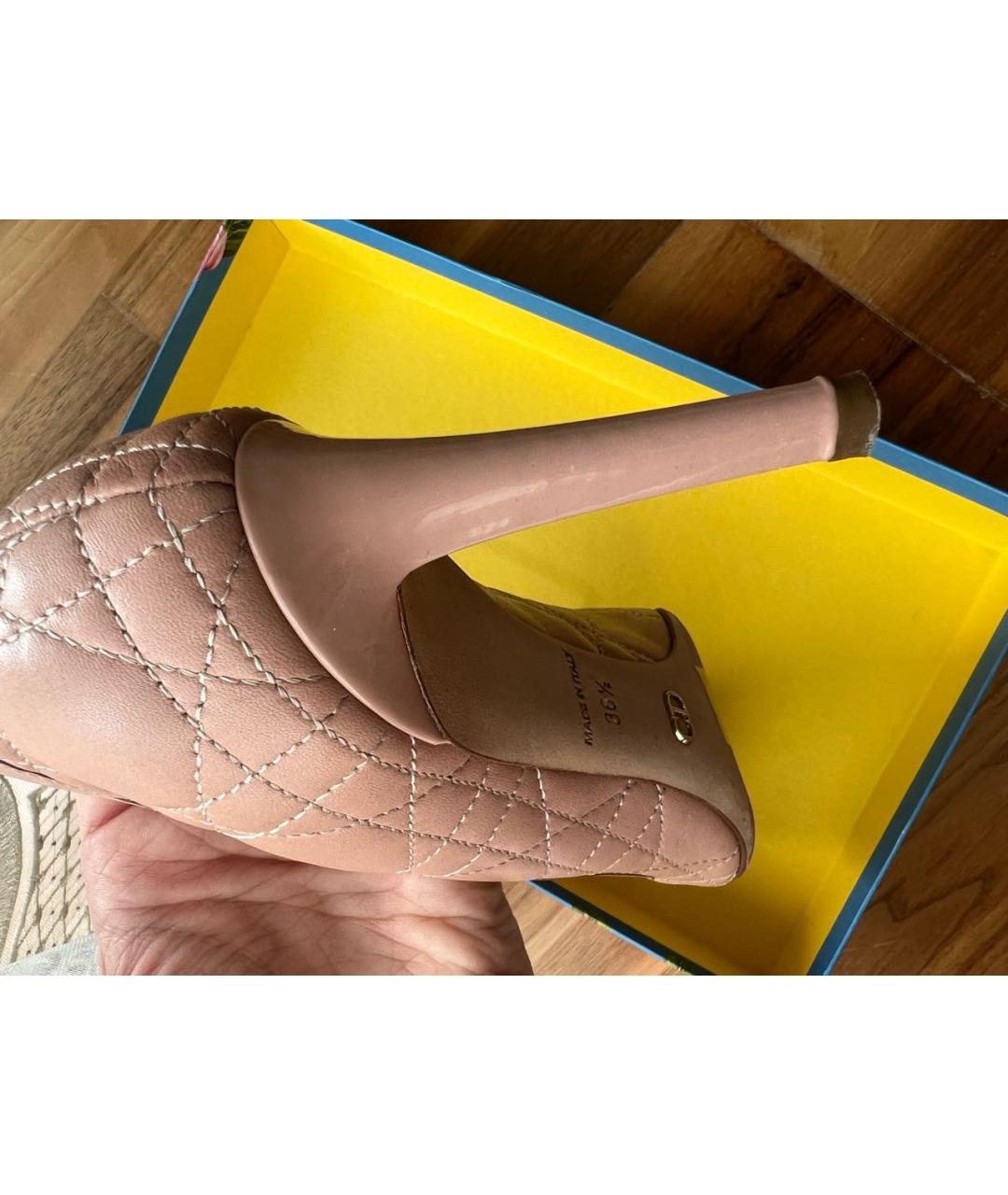 CHRISTIAN DIOR Кожаные лодочки на низком каблуке, фото 8