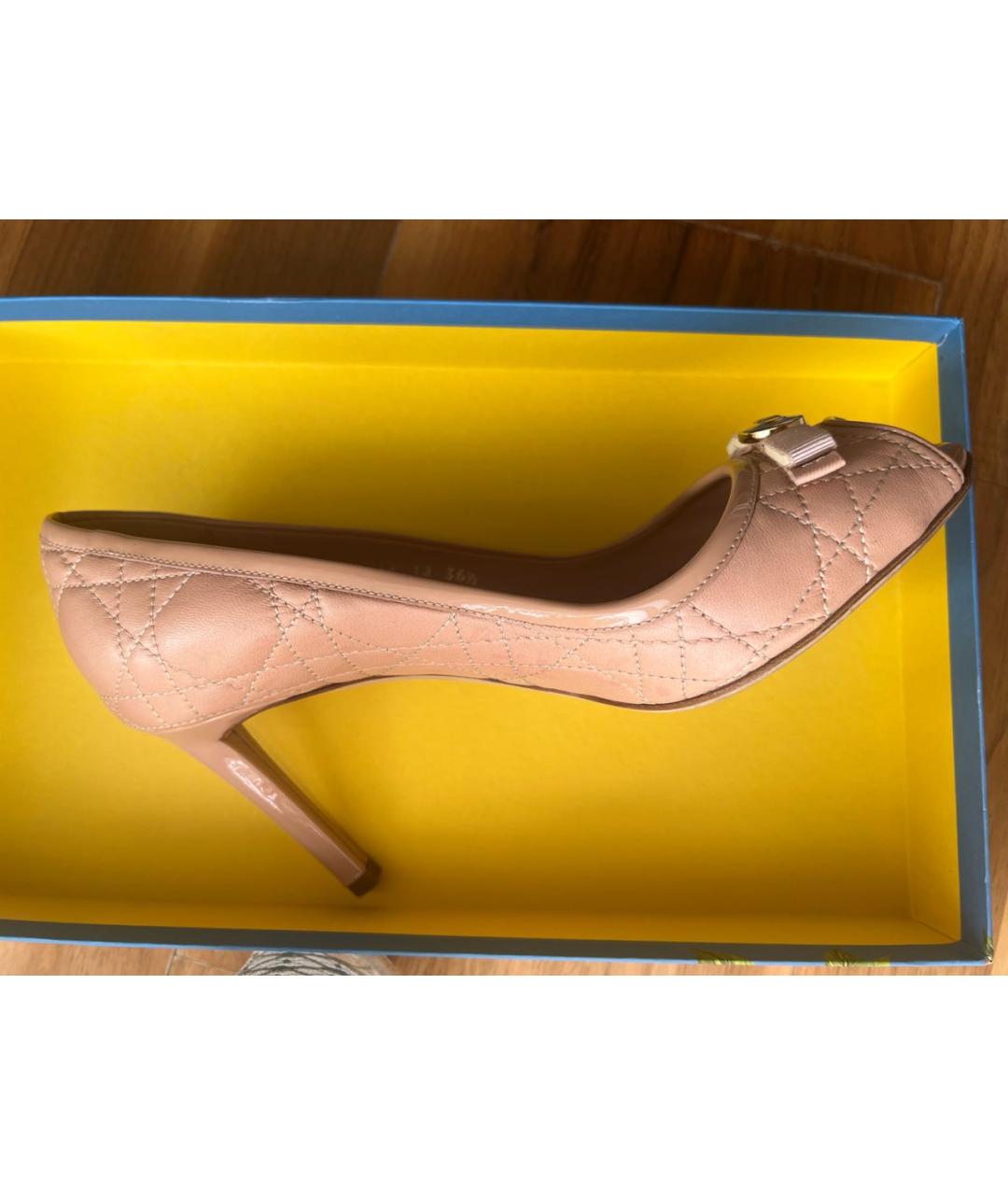 CHRISTIAN DIOR Кожаные лодочки на низком каблуке, фото 5