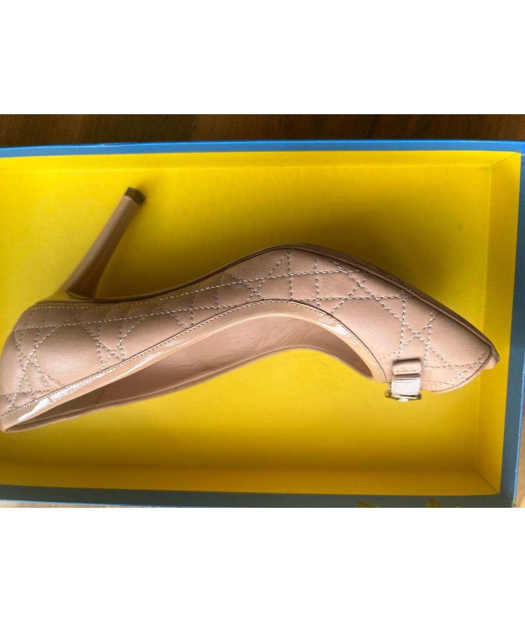 CHRISTIAN DIOR Кожаные лодочки на низком каблуке, фото 6
