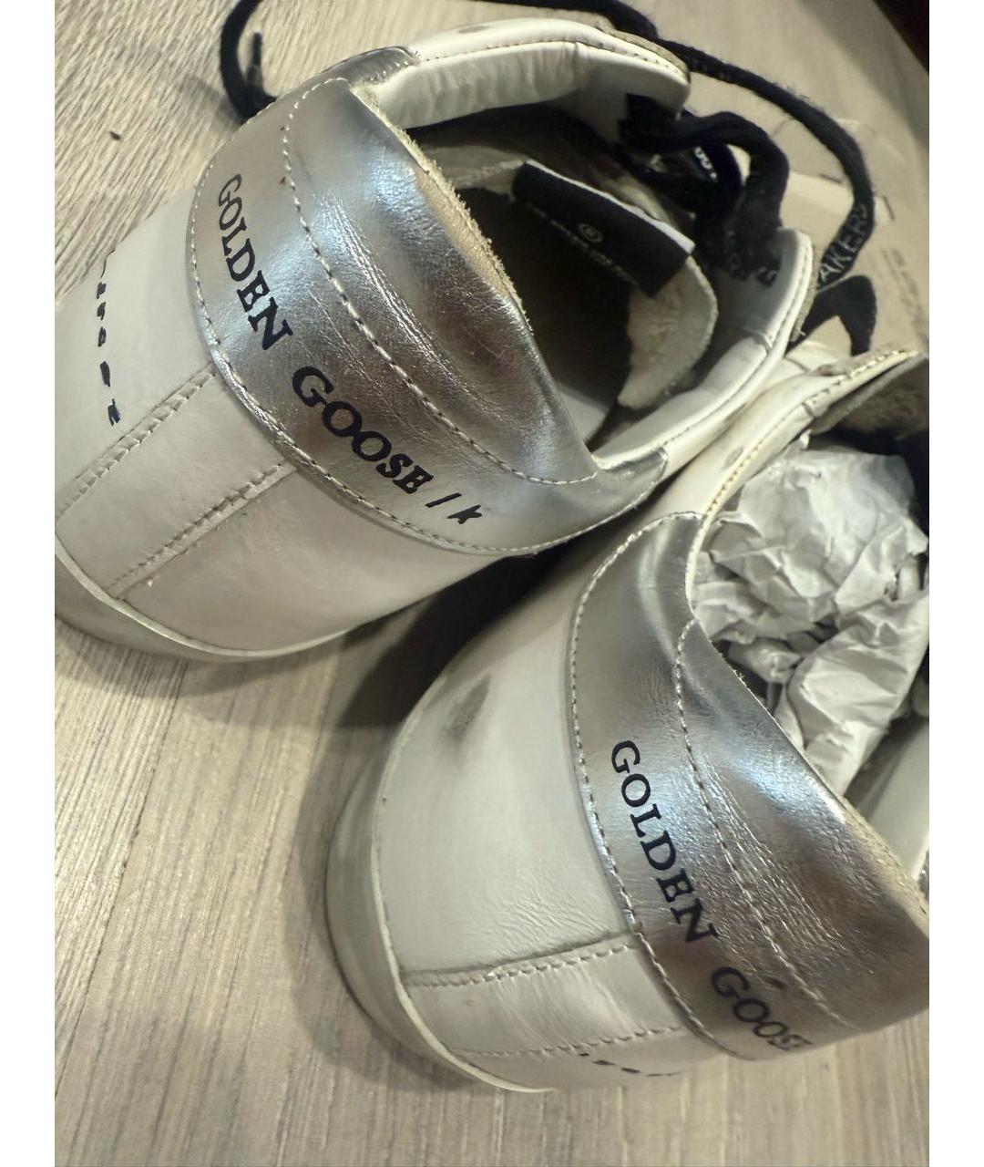 GOLDEN GOOSE DELUXE BRAND Бежевые кожаные кеды, фото 4