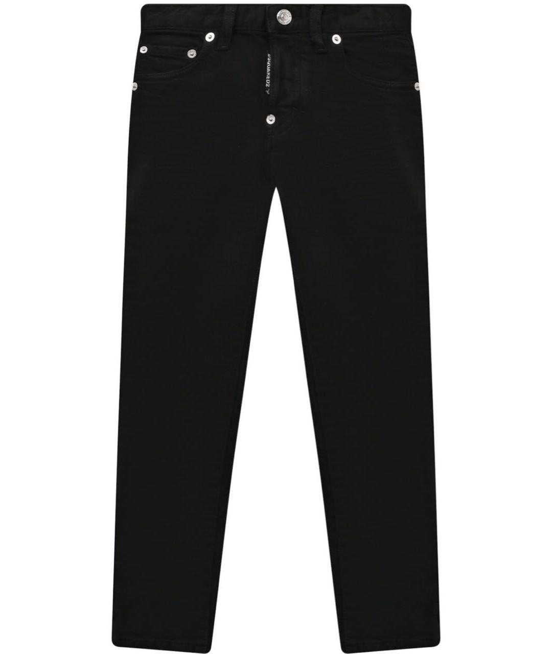 DSQUARED2 Черные хлопковые детские джинсы, фото 9