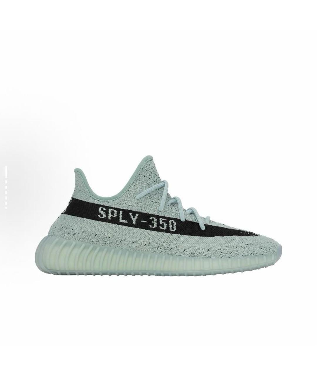 ADIDAS YEEZY Голубые текстильные низкие кроссовки / кеды, фото 6