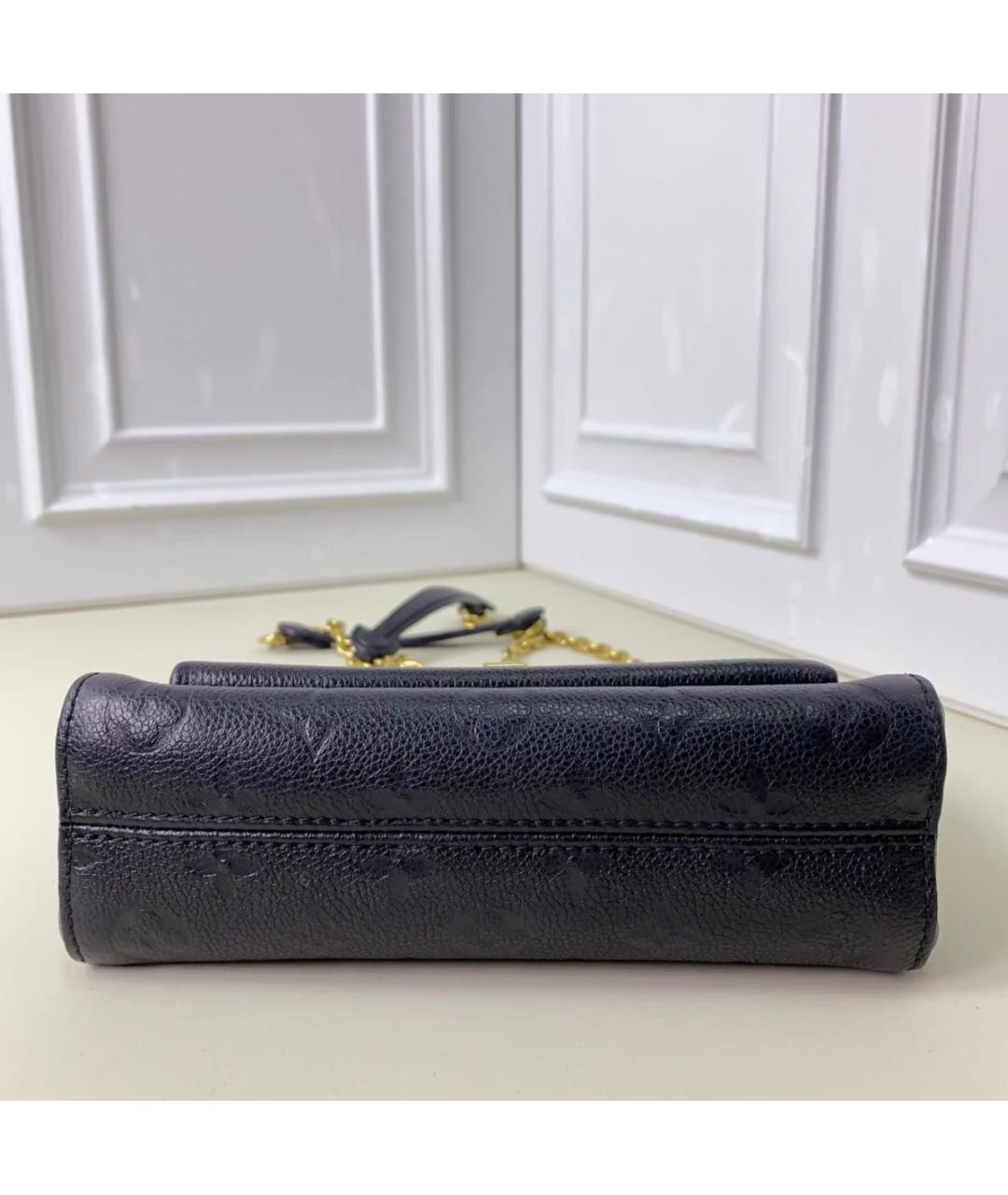 LOUIS VUITTON Черная кожаная сумка через плечо, фото 5