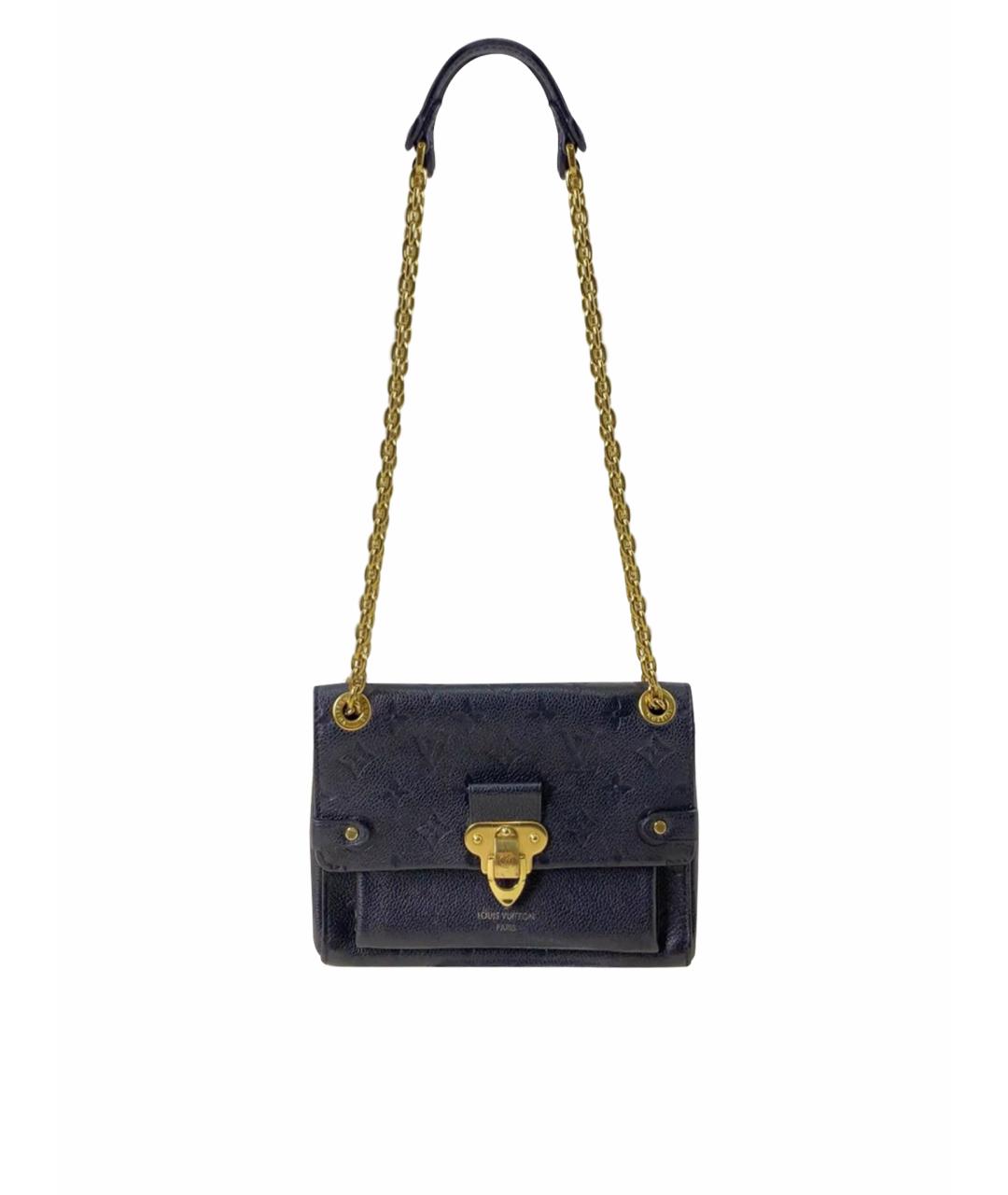 LOUIS VUITTON Черная кожаная сумка через плечо, фото 1