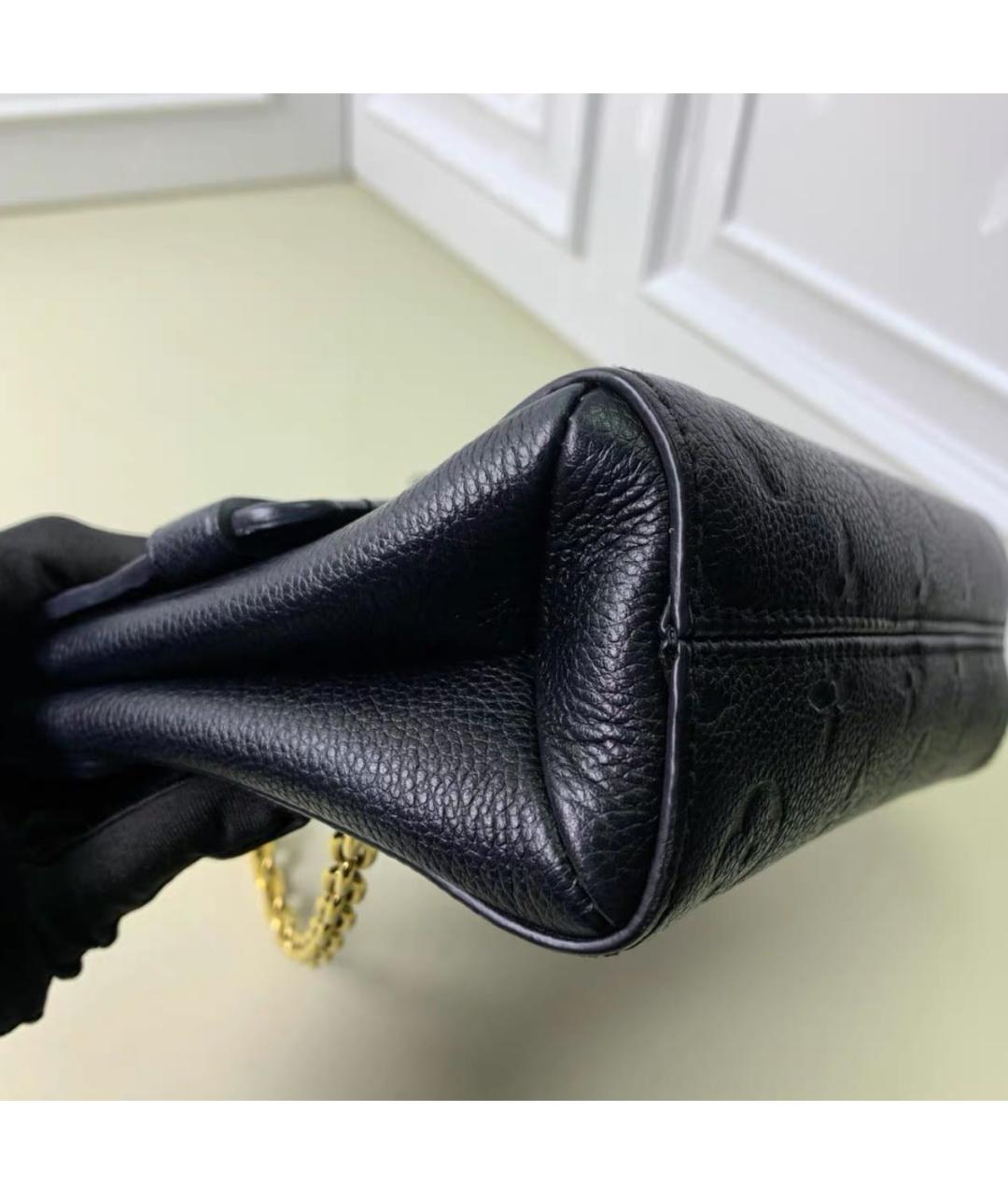LOUIS VUITTON Черная кожаная сумка через плечо, фото 6