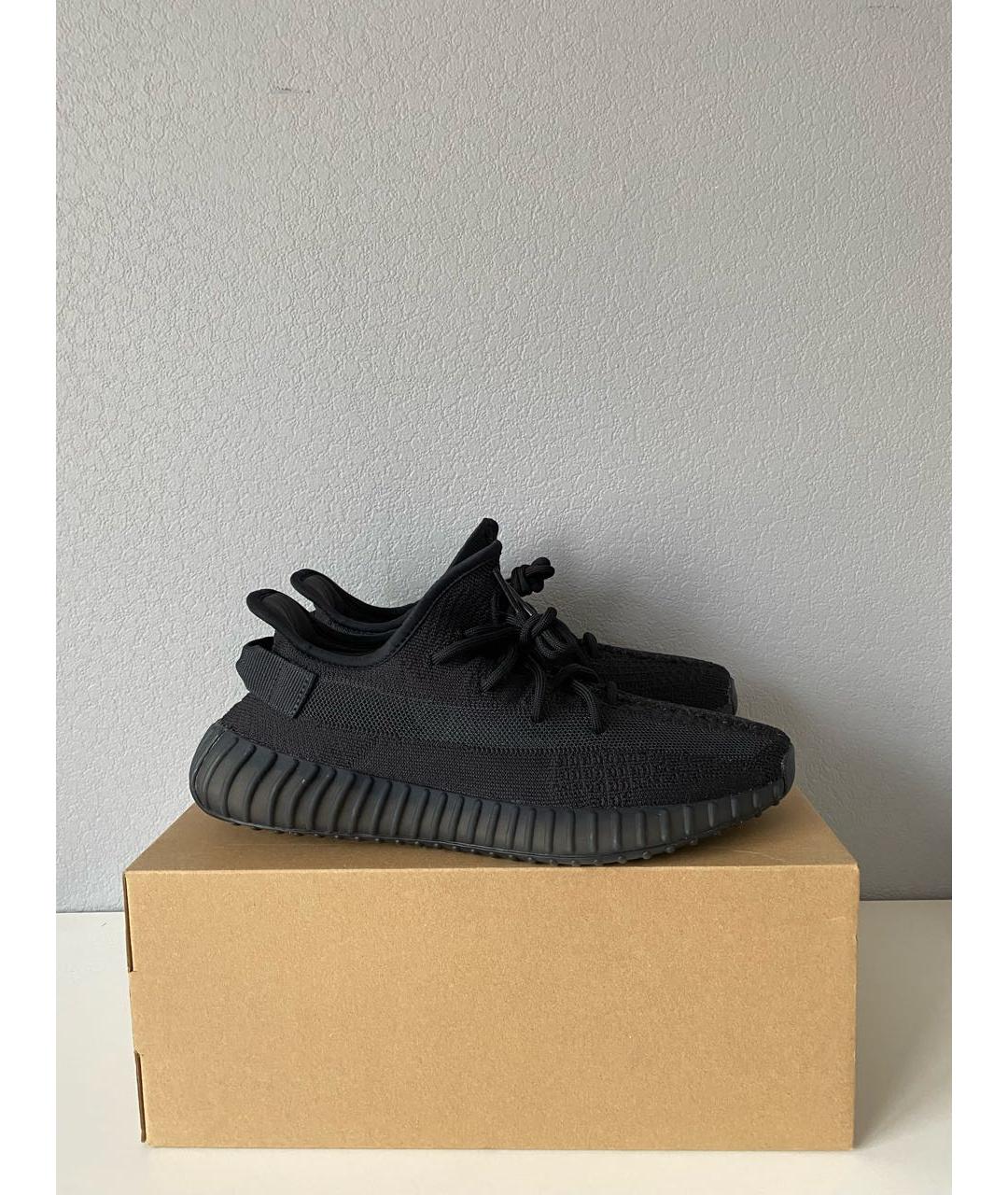 ADIDAS YEEZY Черные текстильные низкие кроссовки / кеды, фото 4