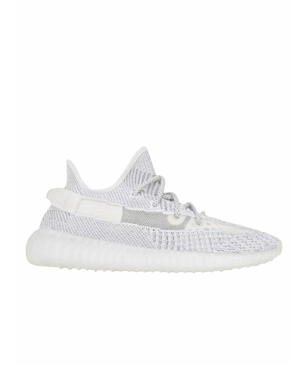 ADIDAS YEEZY Белые текстильные низкие кроссовки / кеды, фото 1