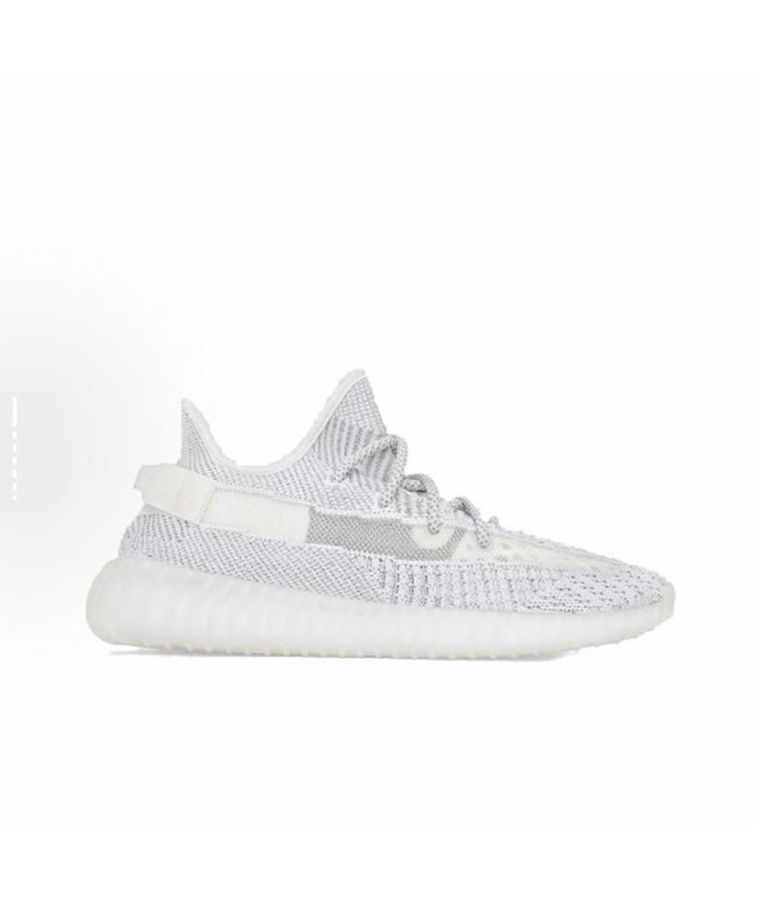 ADIDAS YEEZY Белые текстильные низкие кроссовки / кеды, фото 5