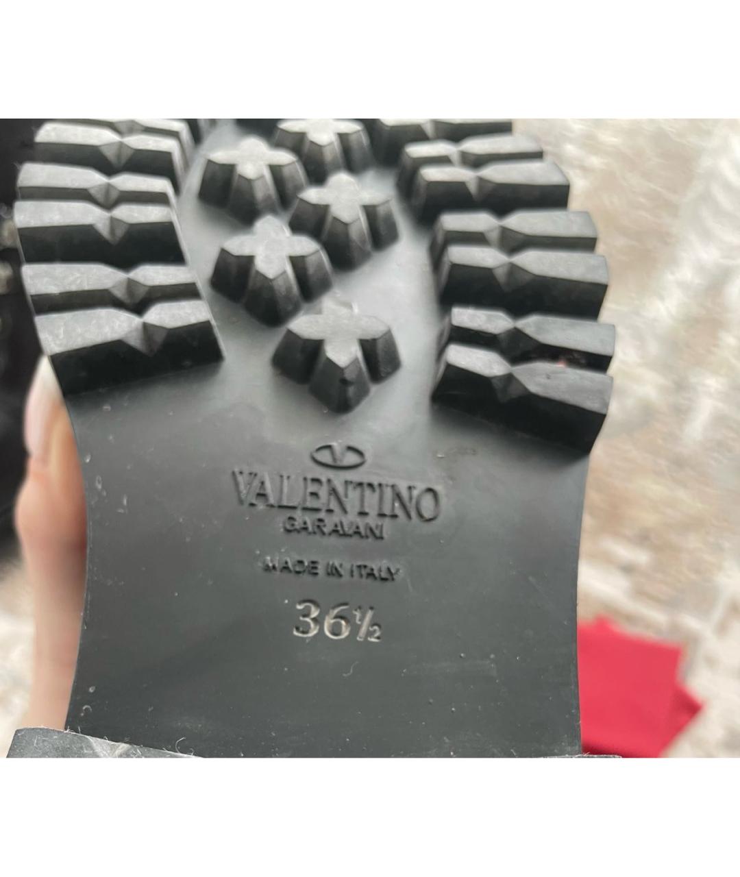 VALENTINO Черные кожаные ботинки, фото 6