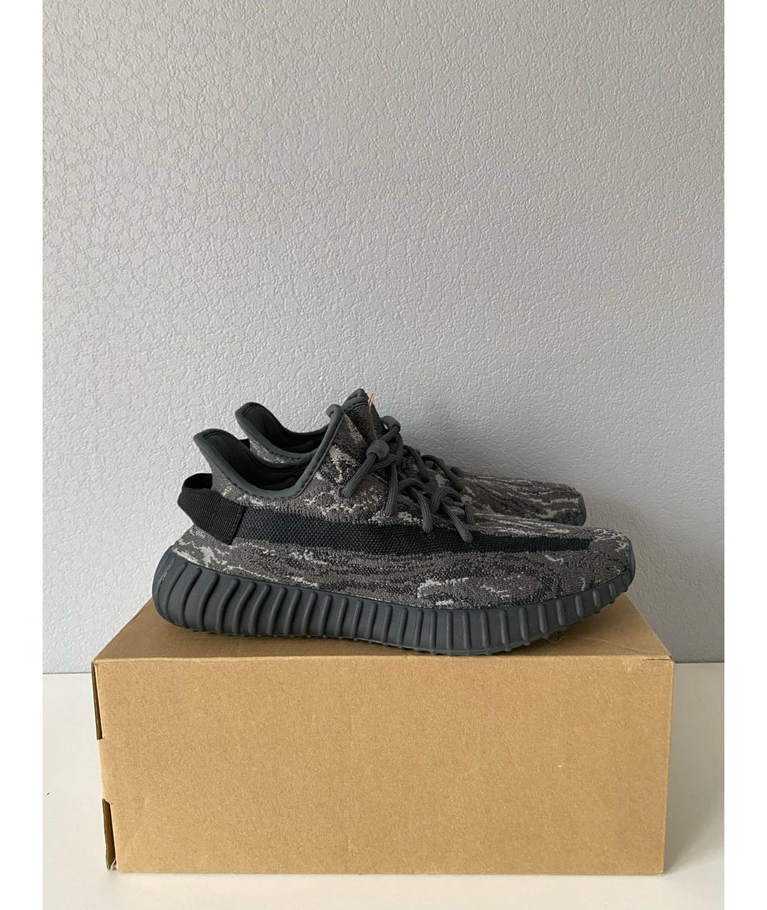 ADIDAS YEEZY Черные текстильные низкие кроссовки / кеды, фото 3