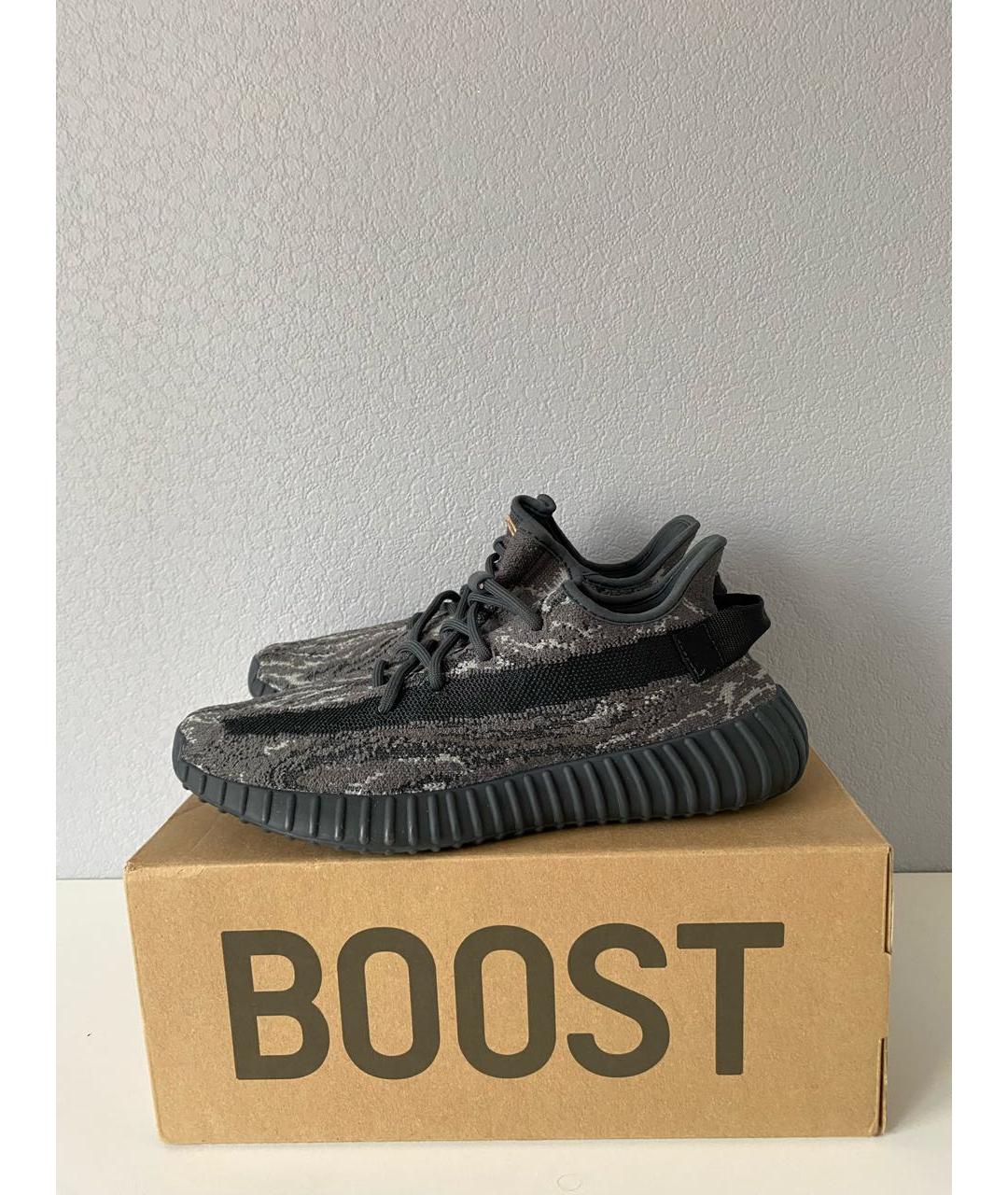 ADIDAS YEEZY Черные текстильные низкие кроссовки / кеды, фото 4
