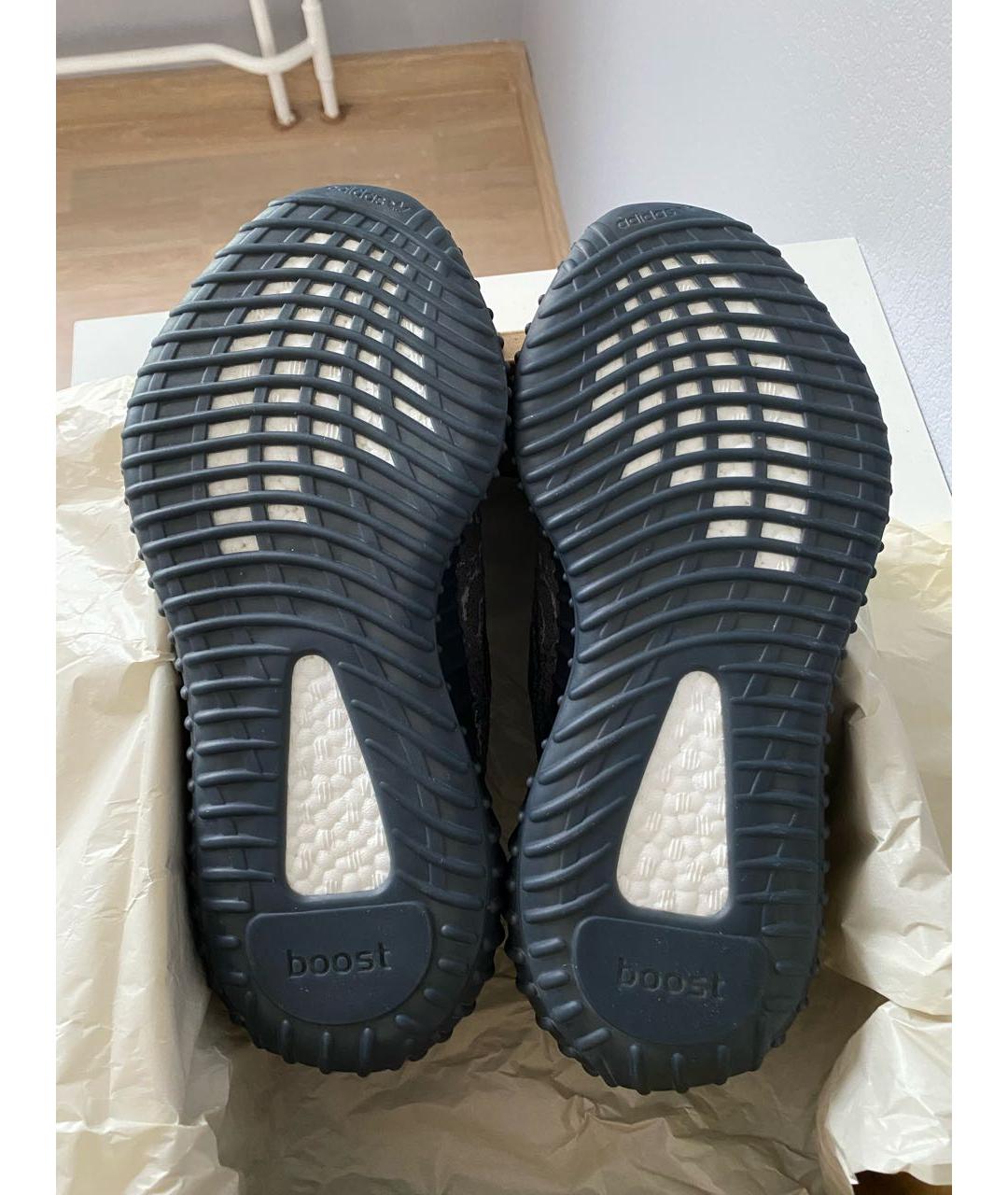 ADIDAS YEEZY Черные текстильные низкие кроссовки / кеды, фото 5