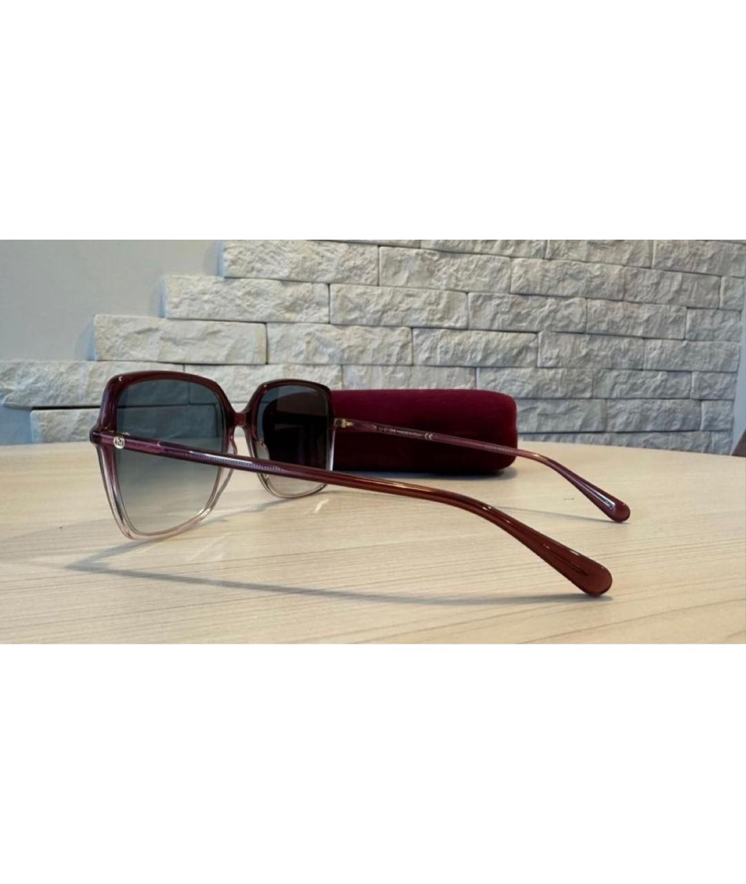 GUCCI Бордовые солнцезащитные очки, фото 5
