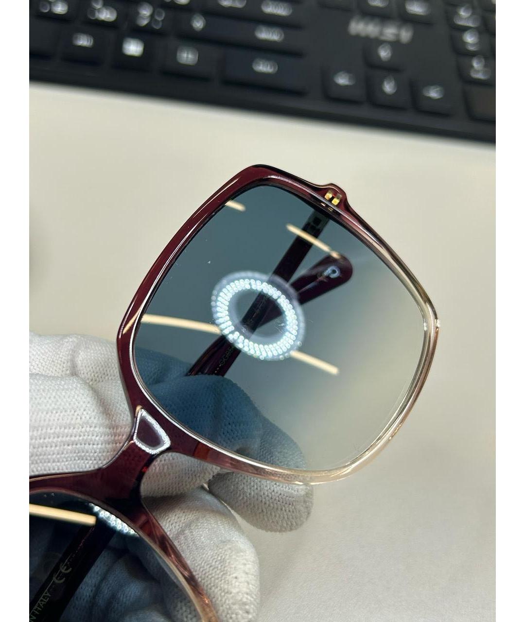 GUCCI Бордовые солнцезащитные очки, фото 8