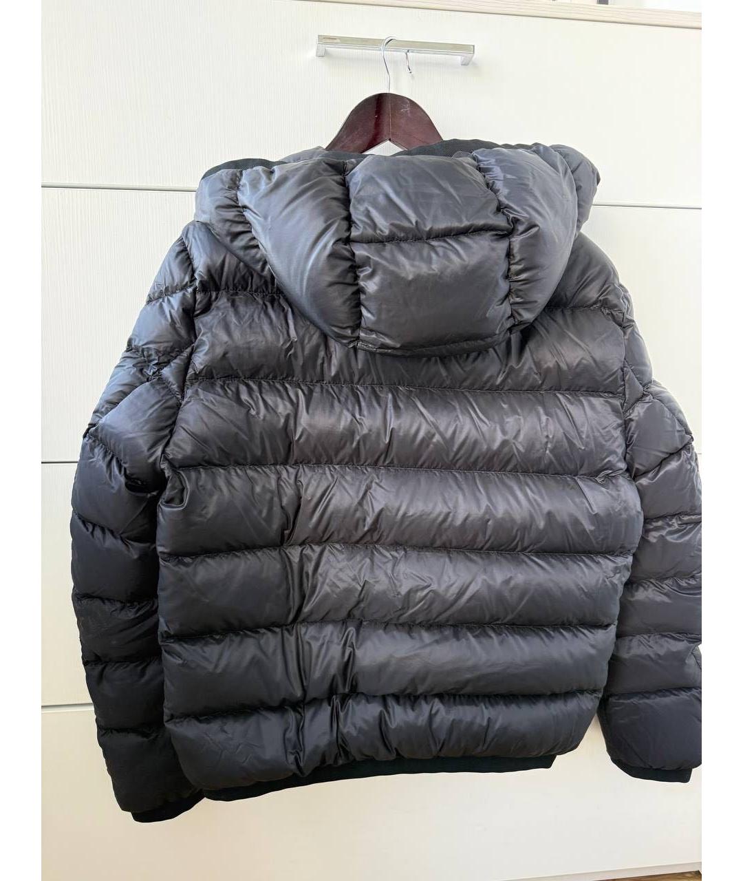 MONCLER Черный полиэстеровый пуховик, фото 2