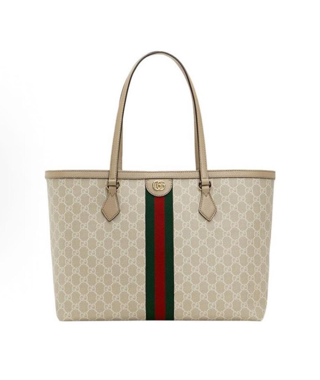 GUCCI Бежевая сумка тоут, фото 6
