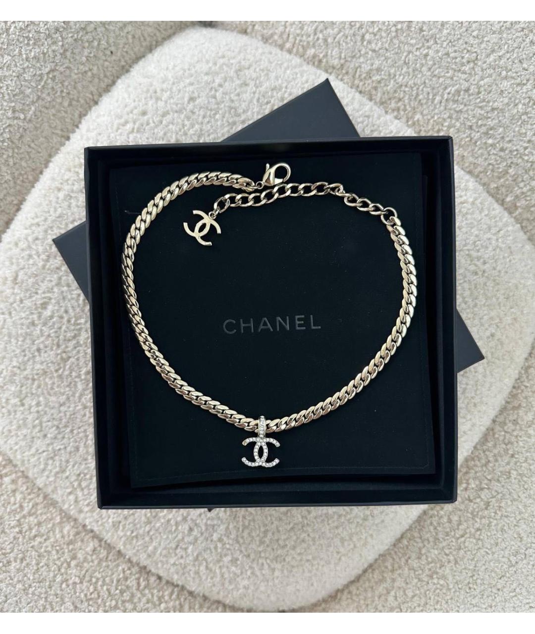 CHANEL Белая металлическая подвеска, фото 4